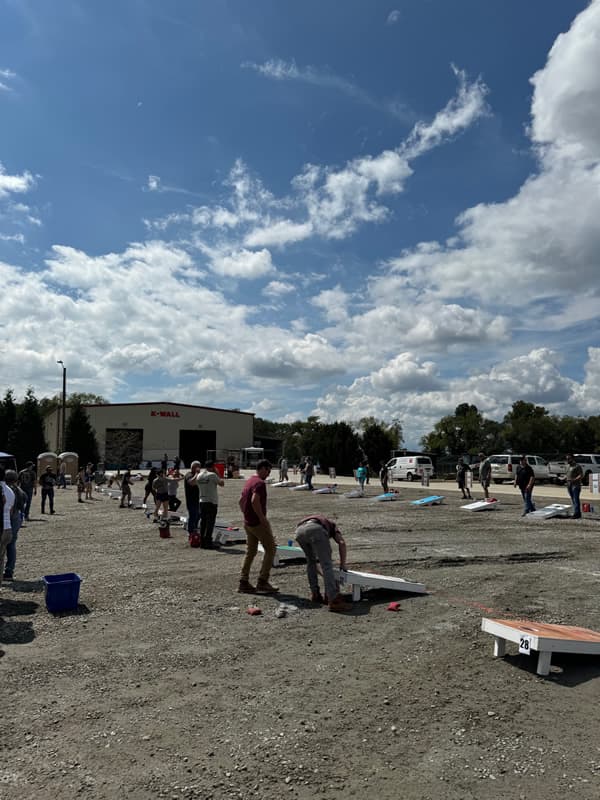 Battle of the Builders 2024 cornhole.