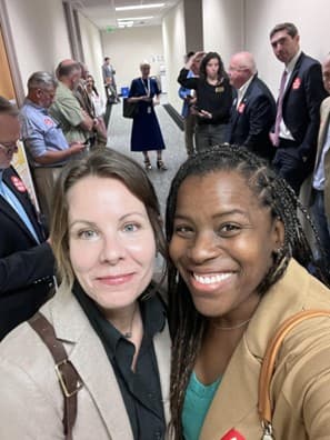 Two women selfie.
