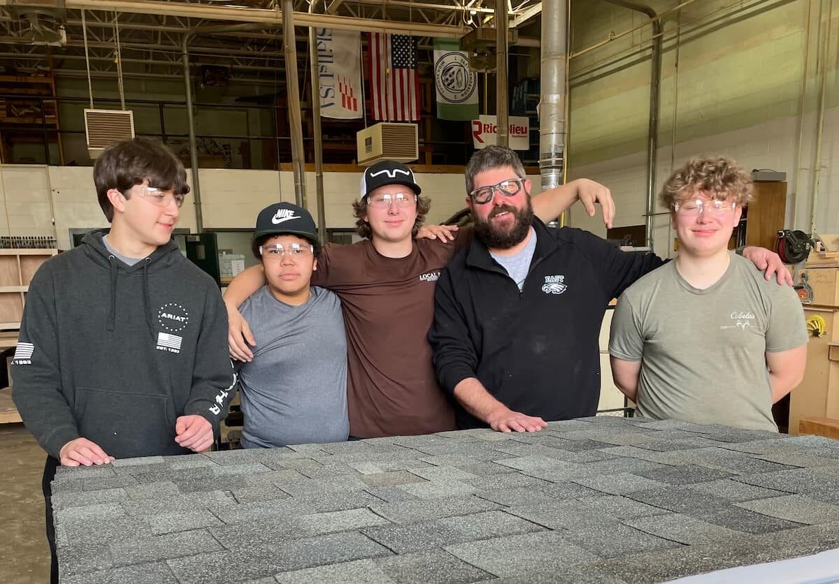 Craftsmanship in progress at East Henderson High School for the Pawrade of Homes.